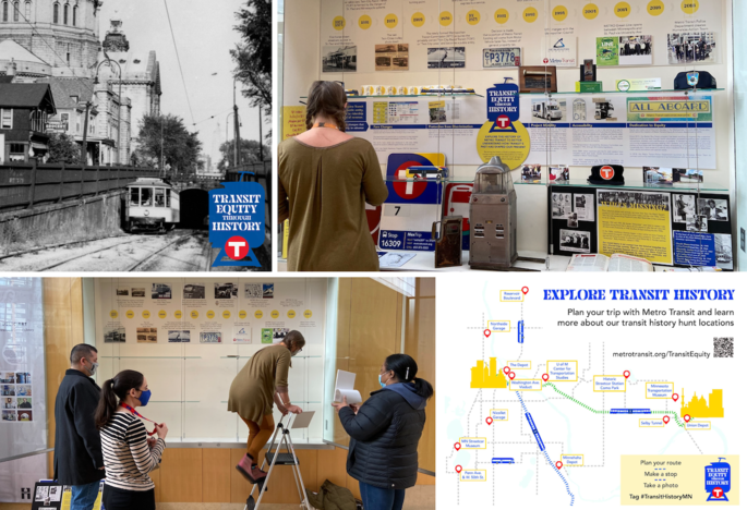 Transit equity display at Minneapolis library
