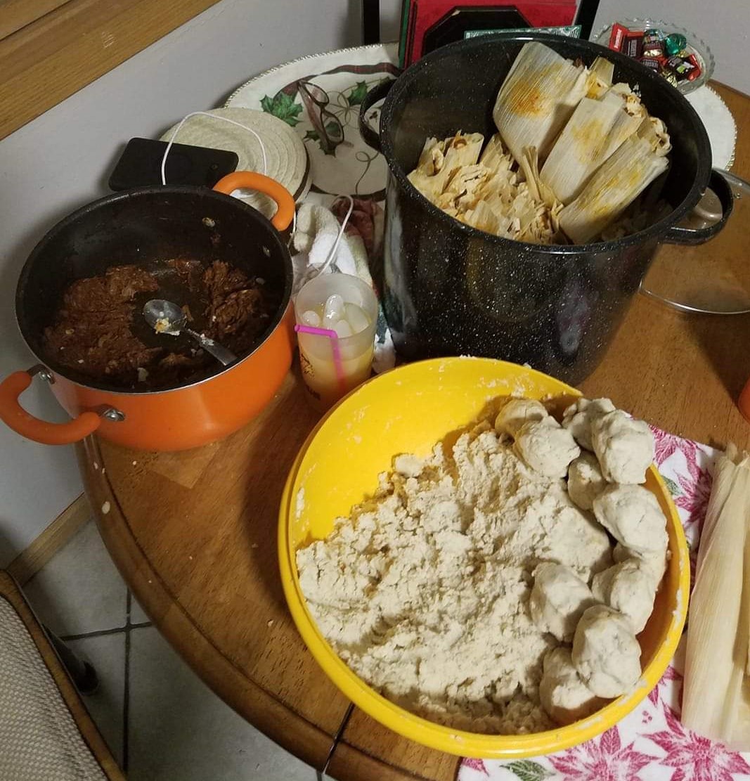 Gabe's tamales making process 