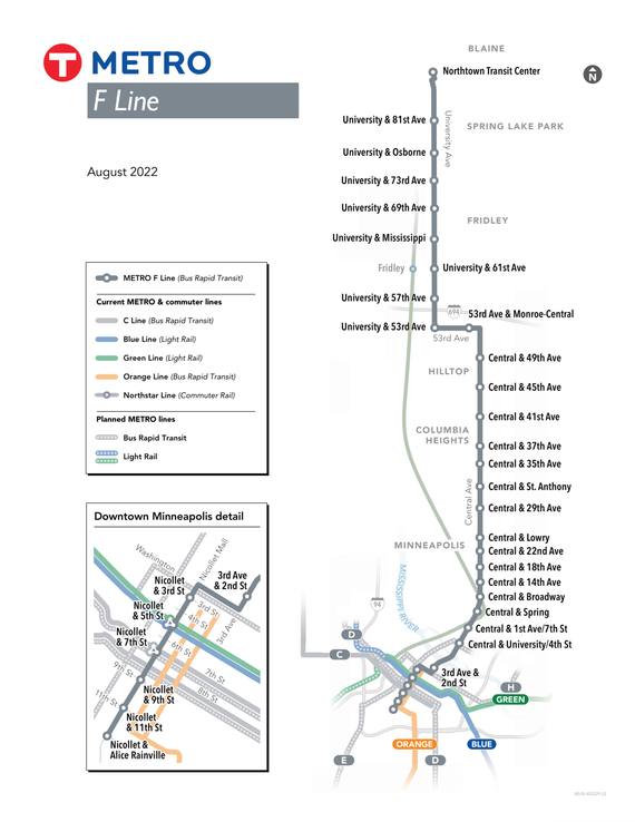F Line Map