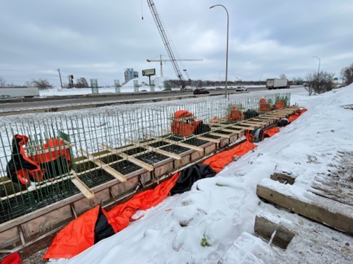 Photo: Bridge foundation in Woodbury. 