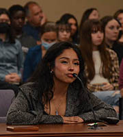 Young person in Met Council chambers shares her regional vision