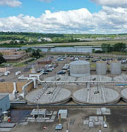Settling tanks at Metro Wastewater Treatment Plant.