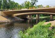 New light rail bridge over Cedar Lake channel