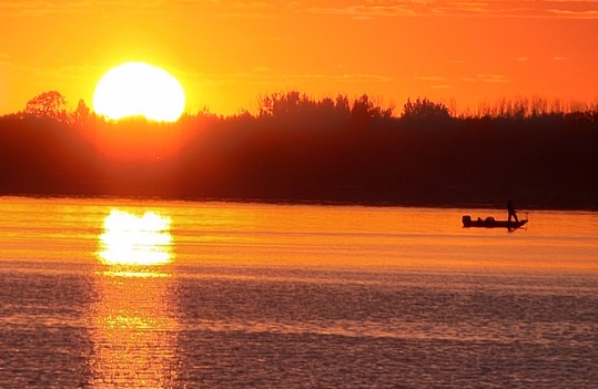 Photo of sunset over the lake submitted by Paul Wills