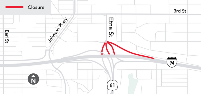 Etna overnight ramp closure map