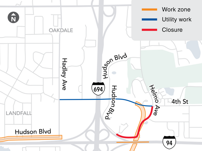 Oakdale Landfall Construction Map 