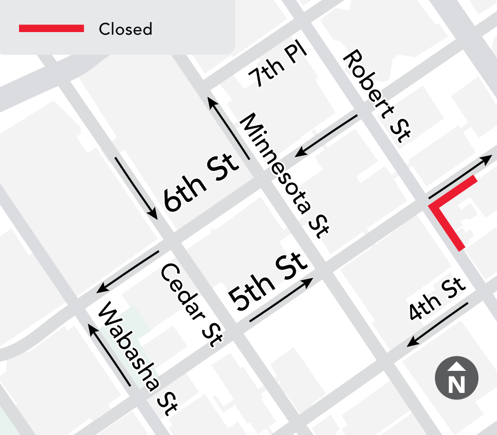 Construction Map of 6th & Cedar Street