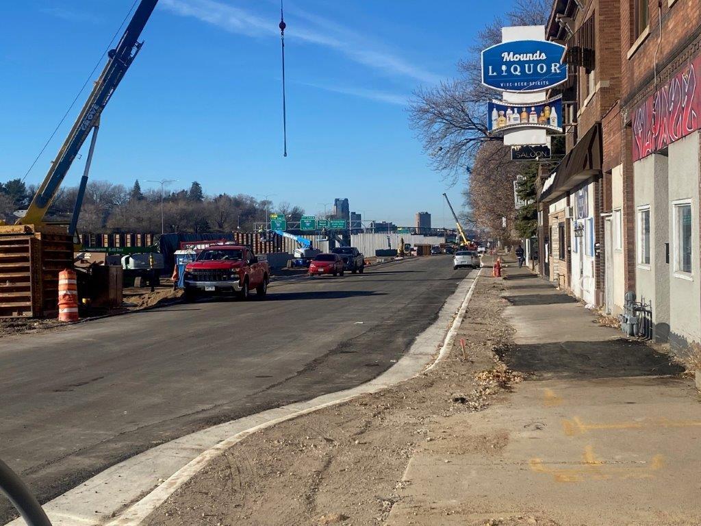 Recently paved asphalt on Hudson Road