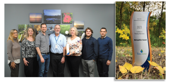 Water Resources staff with WaterSense Award