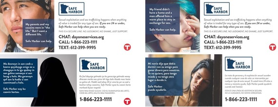 Human trafficking prevention campaign ads