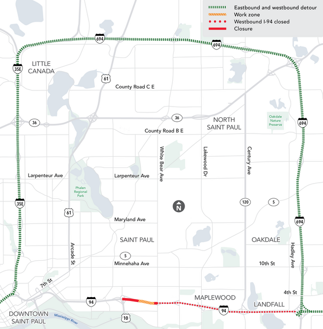 i-94 closure map