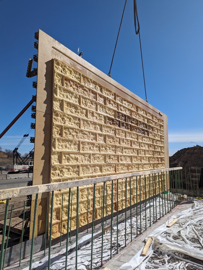 Wall forms for the 4th Street bridge