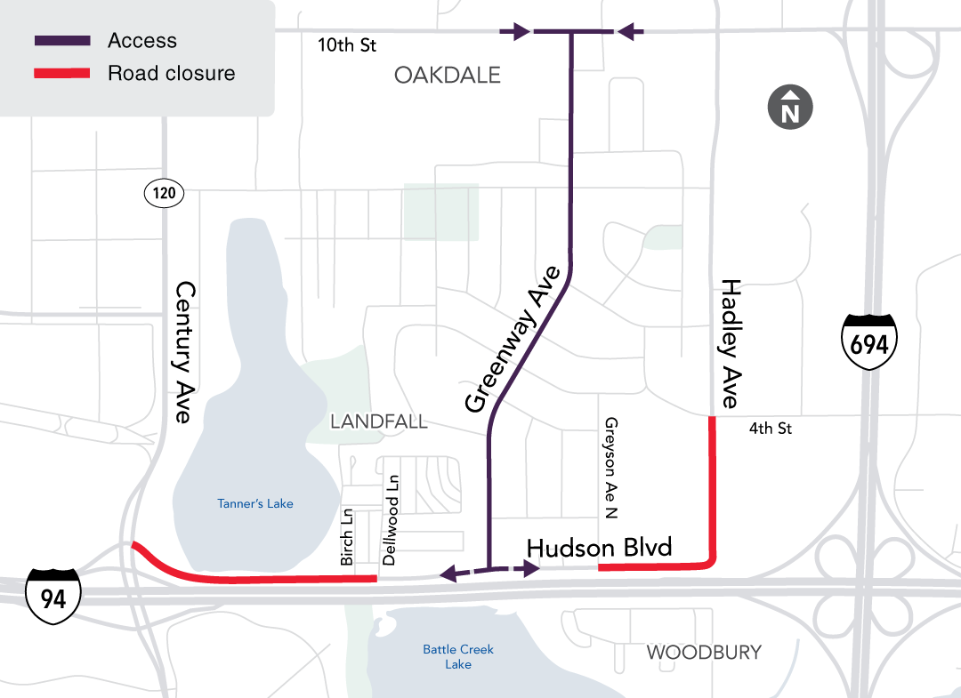 Landfall Access Map