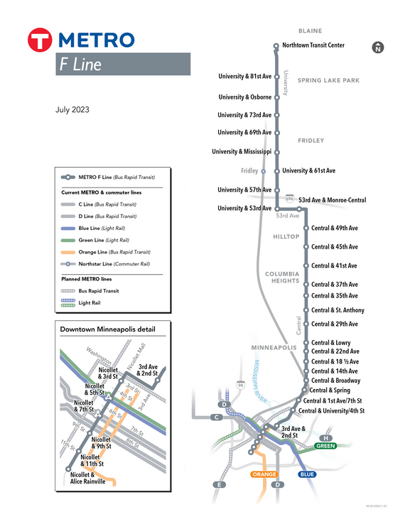 F Line Map