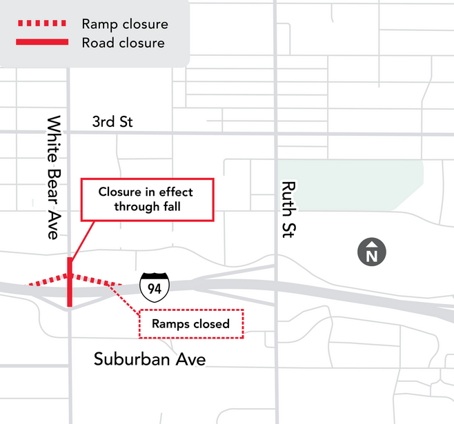 White Bear Closure Map