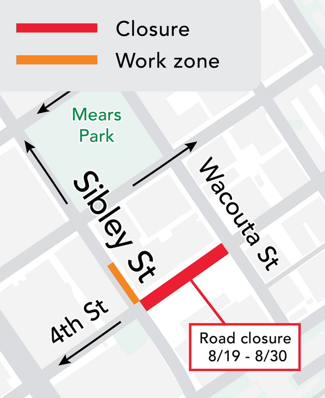 Image: 4th Street Closure Map