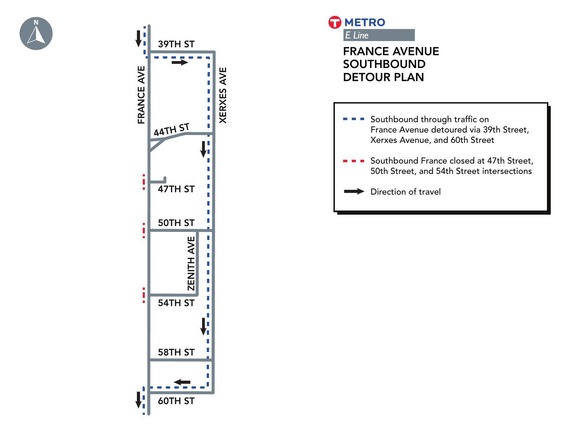 southbound france detour