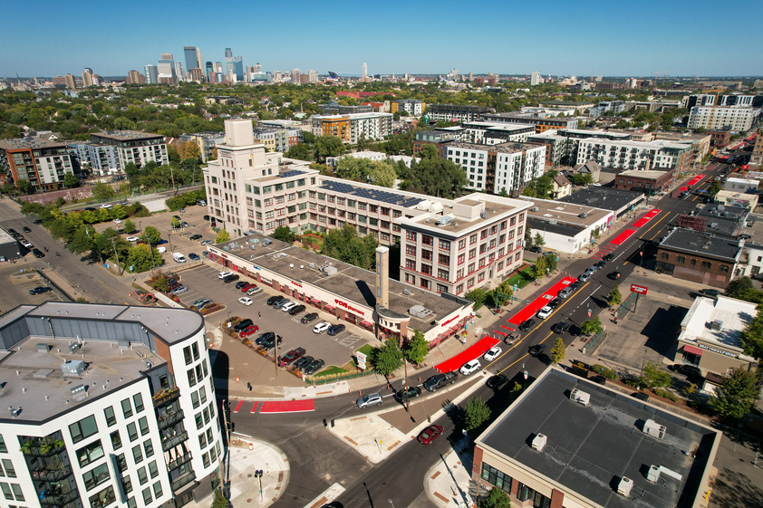 A bus-only lane installed in 2024 on Lake Street and Lagoon Avenue.