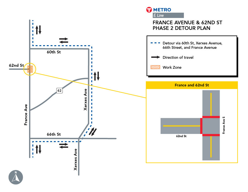 France Ave full detour