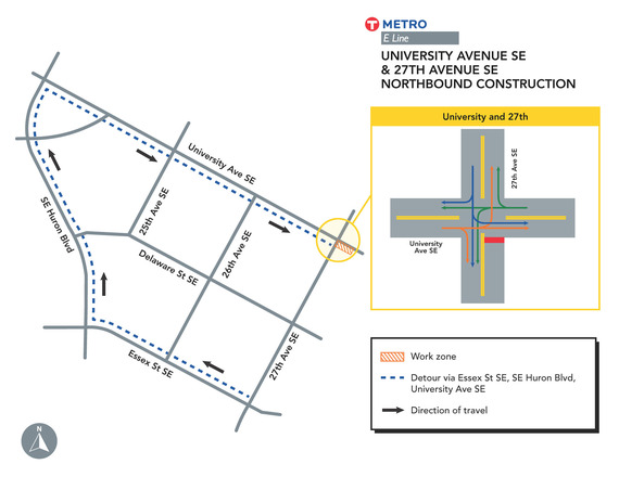University and 27th Detour