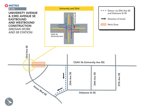 University and 23rd Detour