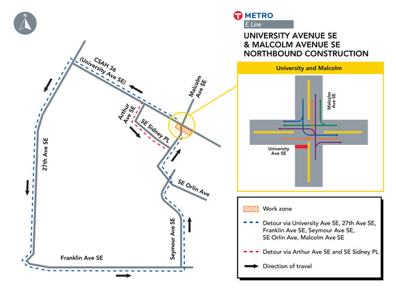 university and malcolm detour