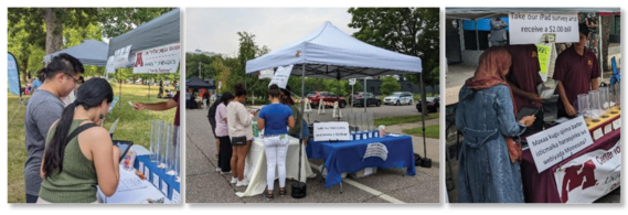 Photos taken at onsite survey events