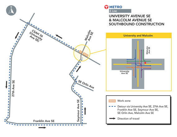 Detour for University and Malcolm
