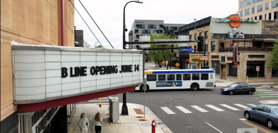 Sign with B Line opening date