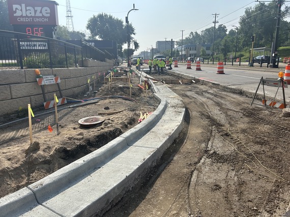 Pouring concrete at Malcolm