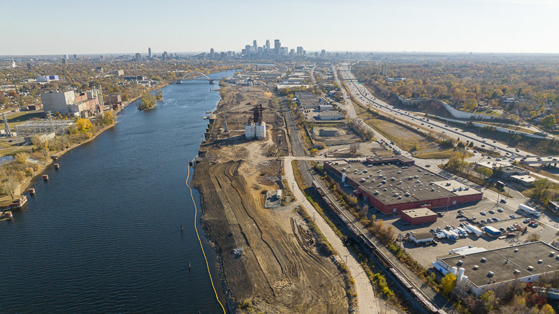 Aerial view of Upper Harbor Terminal site.