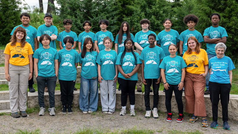 Group photo of the summer 2024 Mississippi River Green Team.