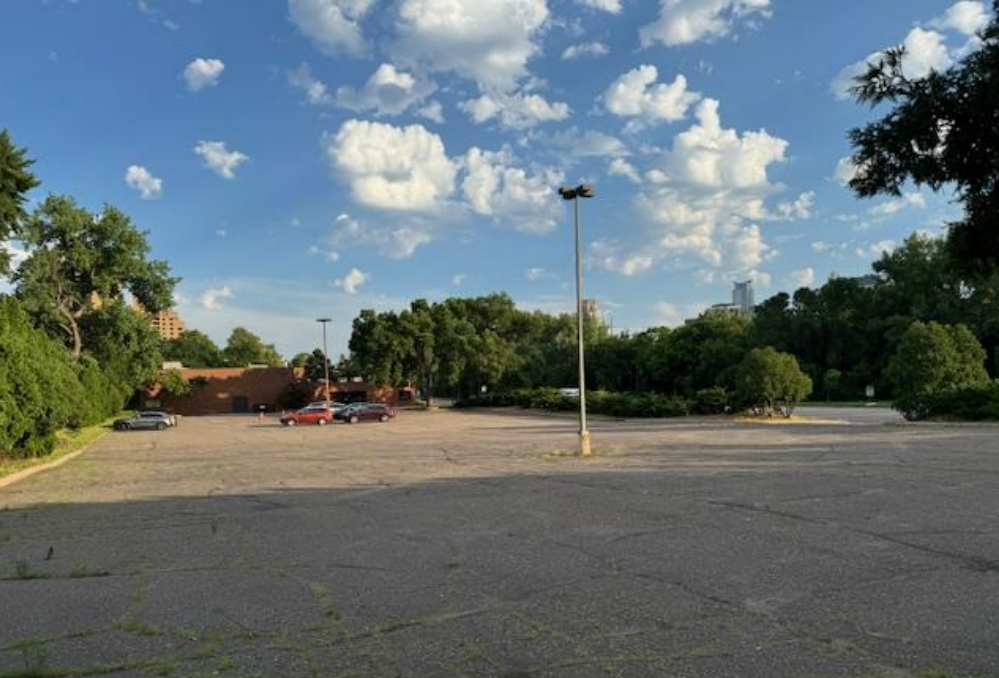 Empty parking lot is a great place to add stormwater protections.