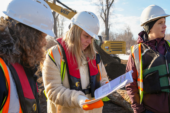 MWMO Staff looking over site plans