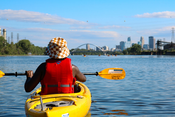 Kayaking on the Mississippi River