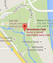 Map minnehaha falls park