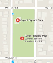 Map bryant square park 