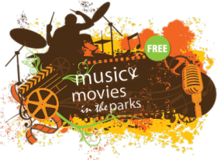 music and movies in the park logo