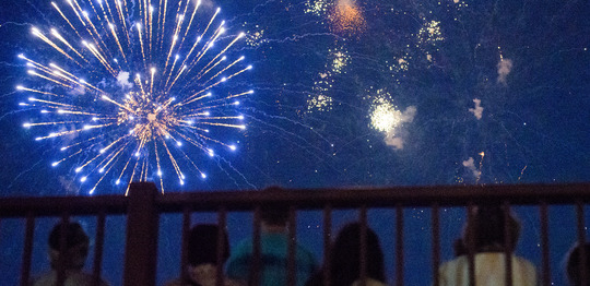 Mill Ruins fireworks