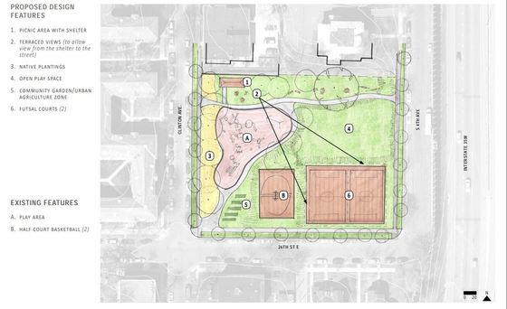 Southwest Parks Plan: Concept B for Clinton Field Park 