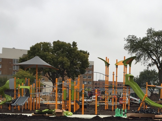 Peavey playground under construction