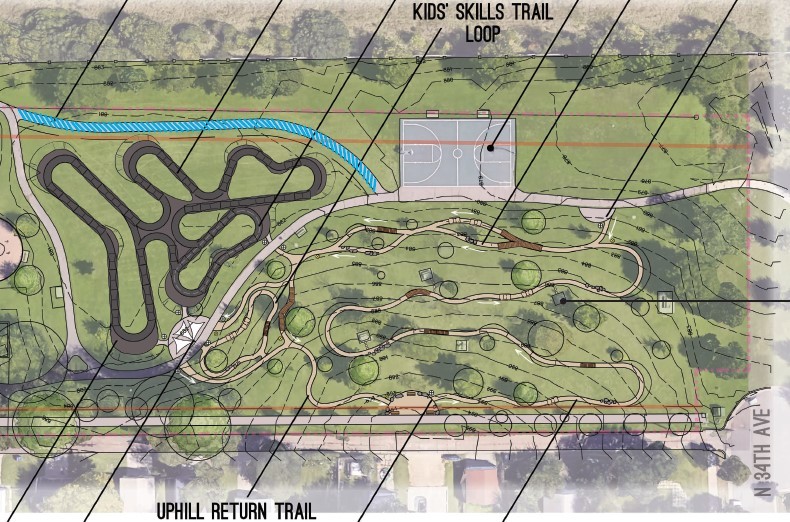 DETAIL - Perkins Hill pump track - draft concept plan 