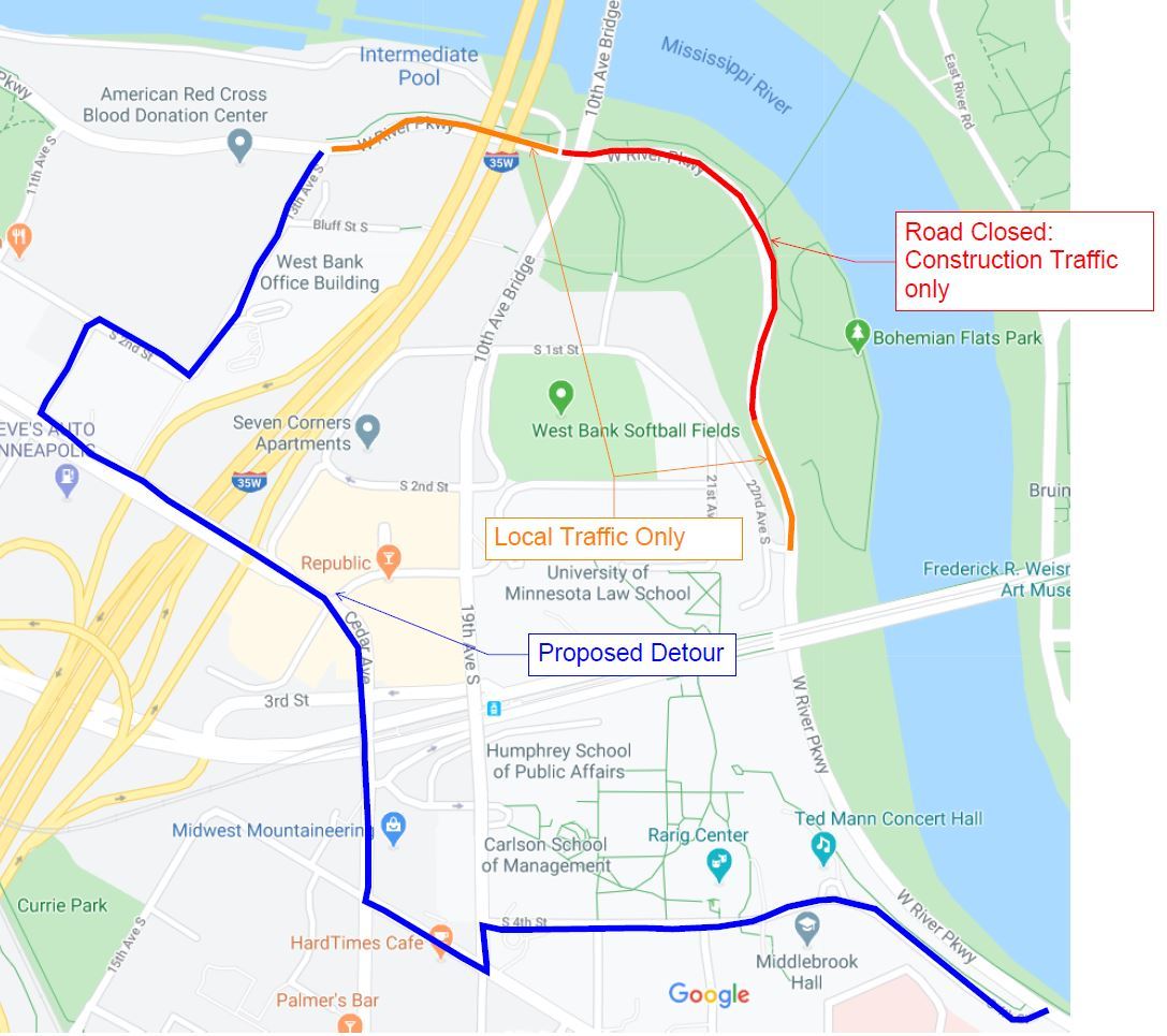 West River Parkway closure