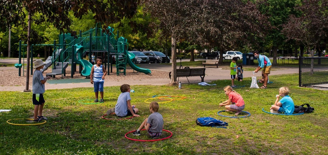 Rec Plus outdoor Matthews Park socially distanced