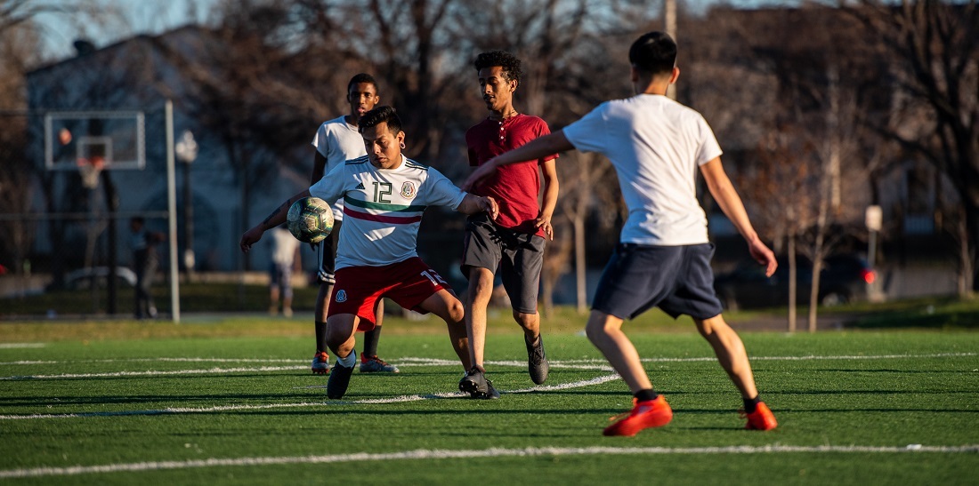 Outdoor soccer at East Phillips Park