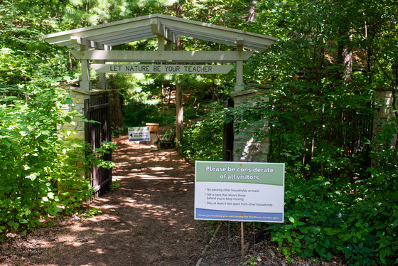 Eloise Butler Wildflower Garden - COVID signage