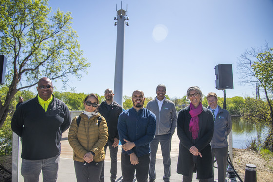 Speaker at 26th Avenue North Overlook Grand Opening