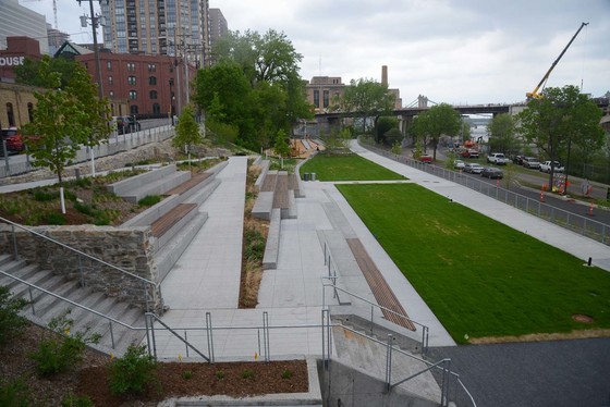 Water Works at Mill Ruins Park mezzanine lawn