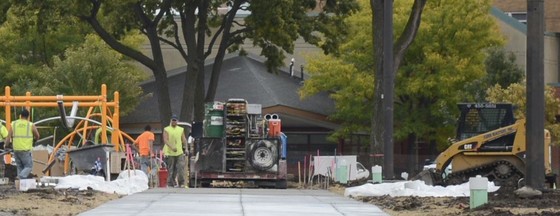 Peavey Park construction scene