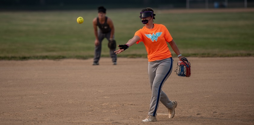 Adult coed softball at Lake Nokomis Park